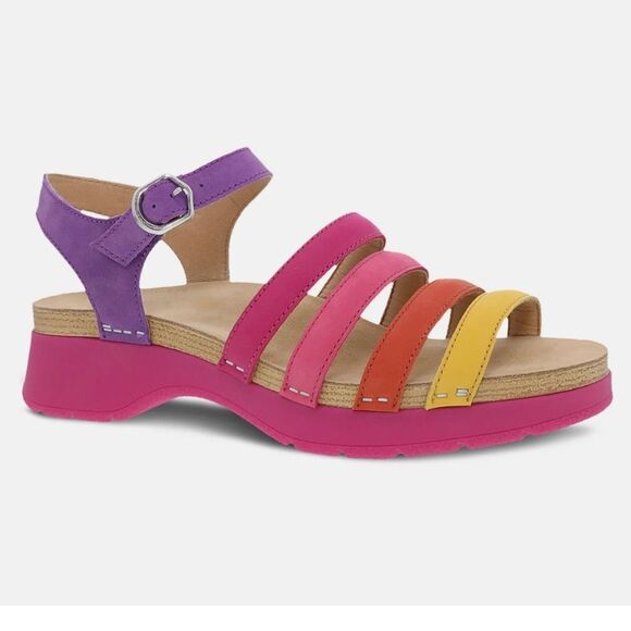 Dansko Roxie Rainbow Multicolor Sandals size 38 / 7.5-8 - Picture 3 of 12